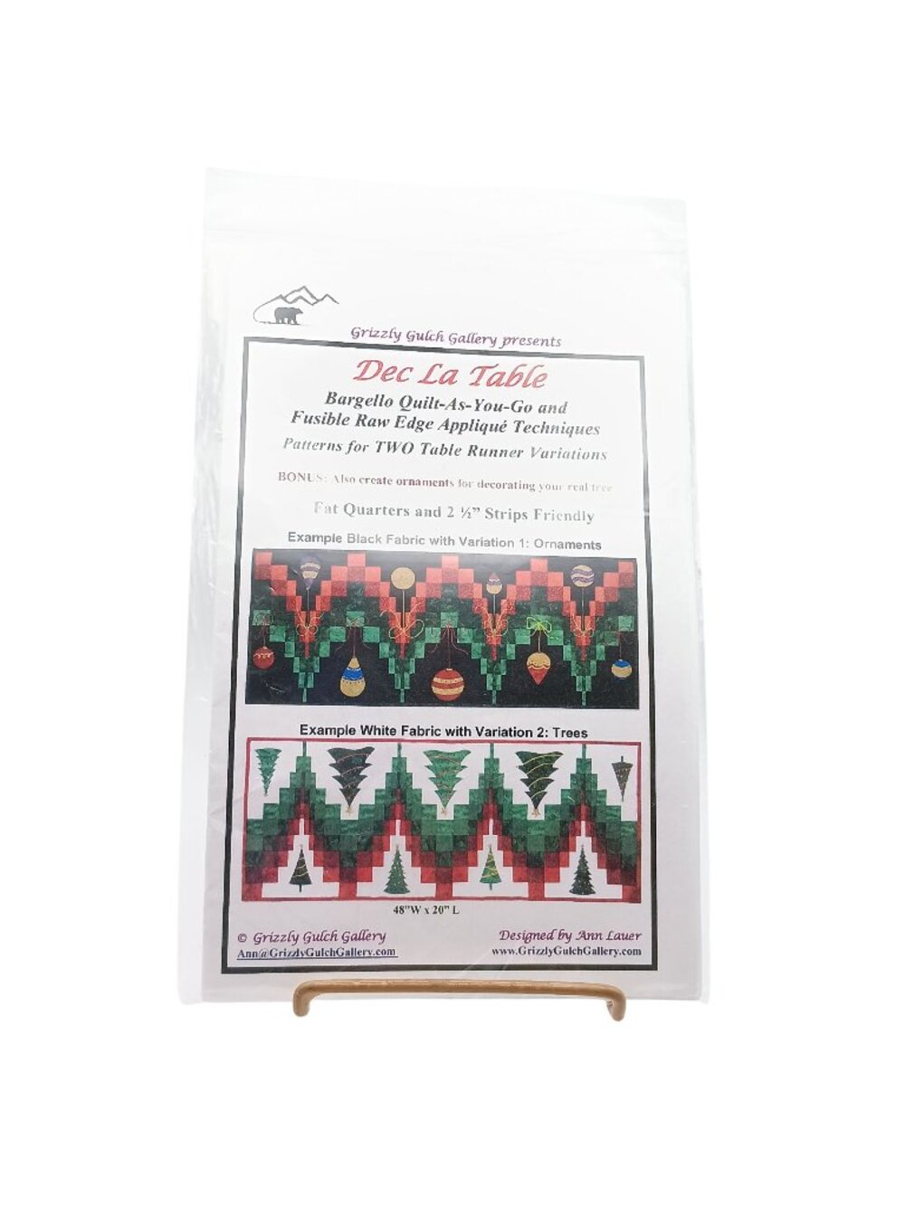 Dec La Table Bargello Quilt-As-You-Go Applique Pattern For Two Elegant Table Run